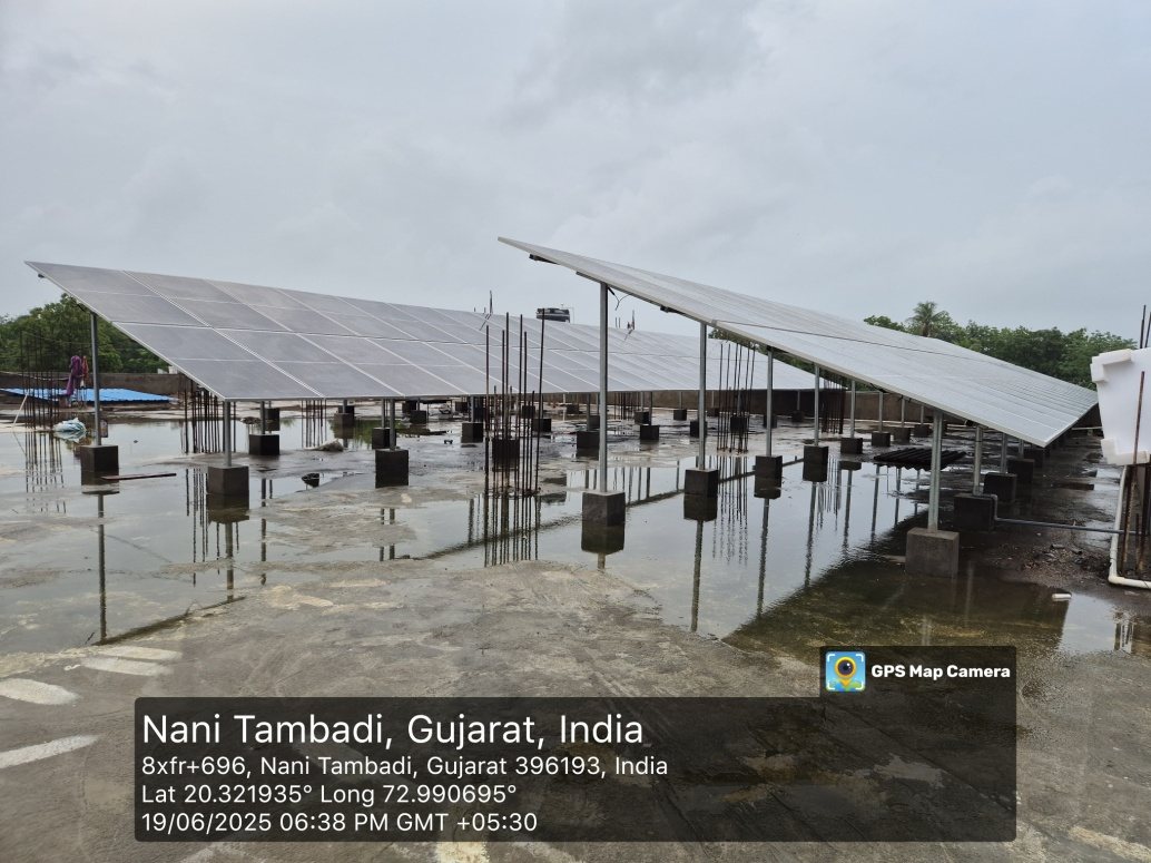 Ground mounted solar plant built by Prayosha Solar