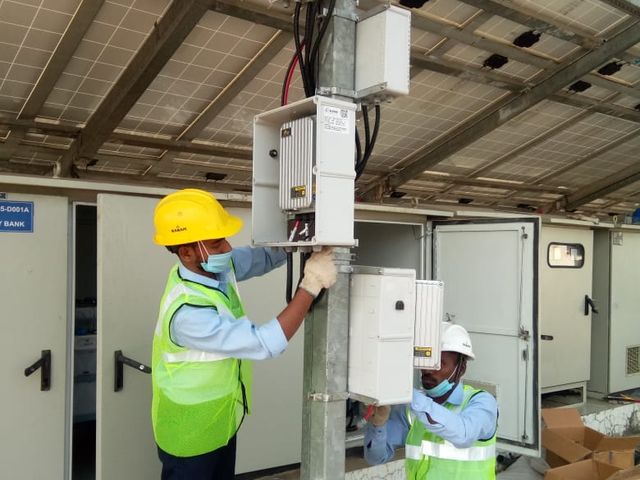 Site Team at Work by Prayosha Solar at Masat, Silvassa